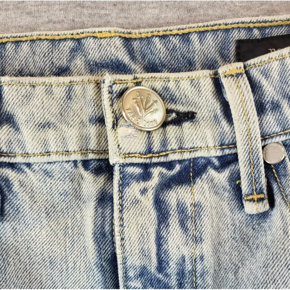 Rag &‎ BoneWomens Mid-Rise Ankle Cigarette Madison Distressed Jeans size 26